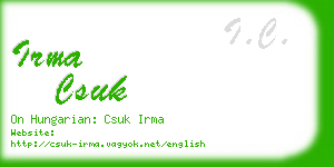 irma csuk business card